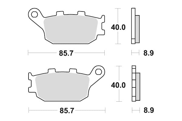 SBS Brakepads Sintered Bak
