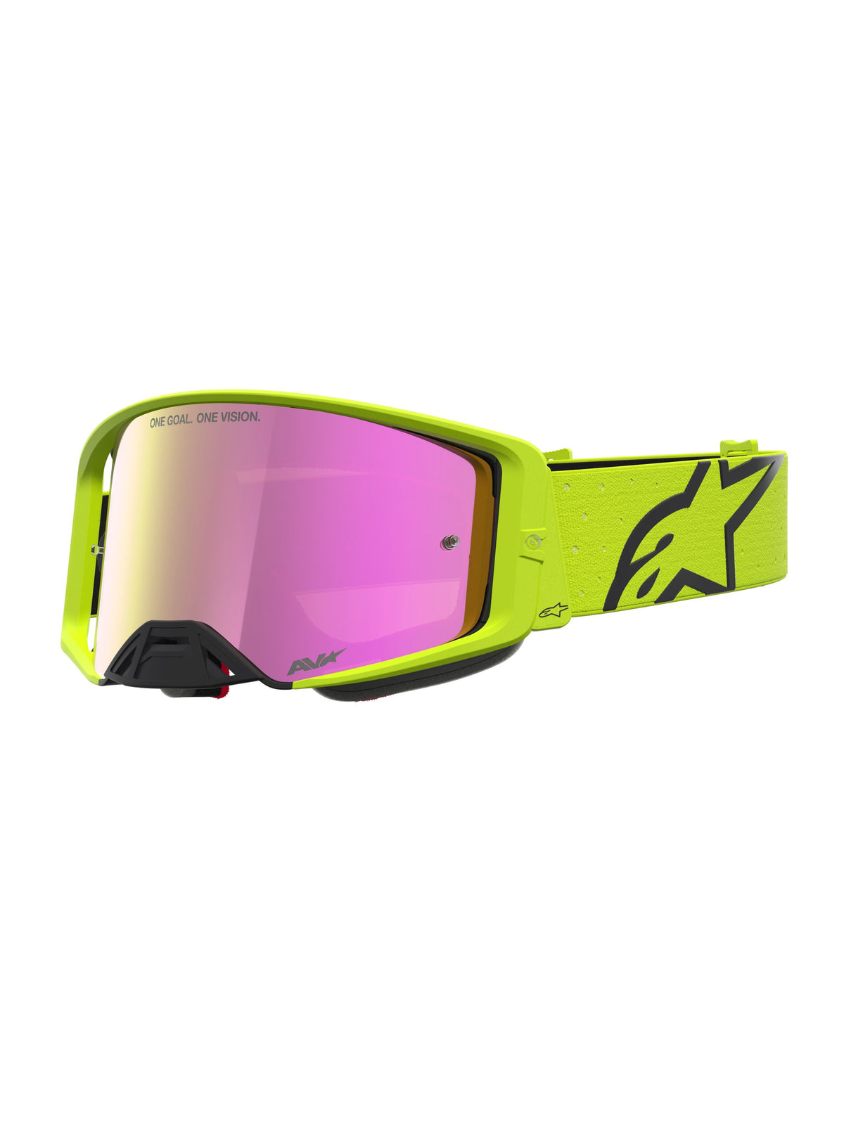 Alpinestars Goggles Supertech Vesta Gul Fluo Svart Speil Rød