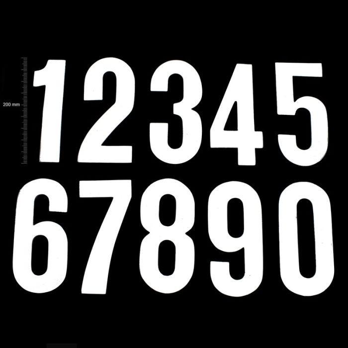 TMV Digits 200mm Hvit '6' (20pcs)