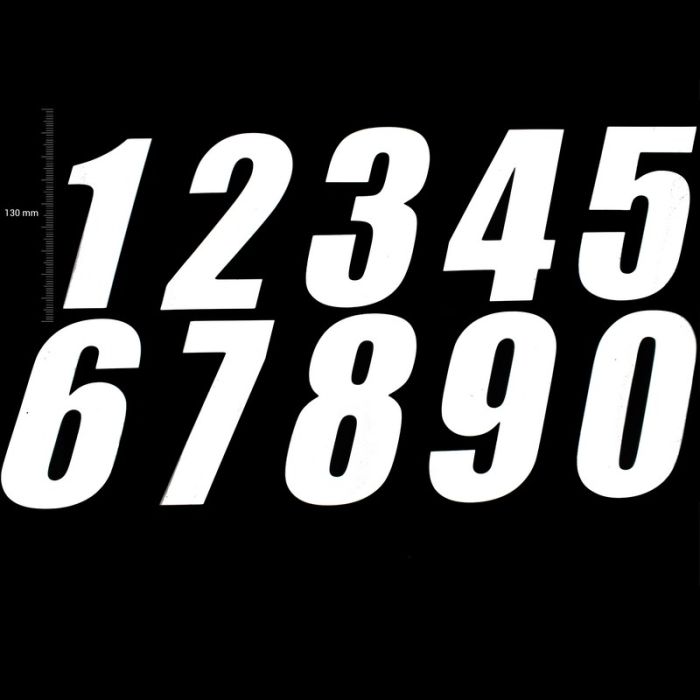 TMV Pro Digits 130mm Hvit '6' (3pcs)