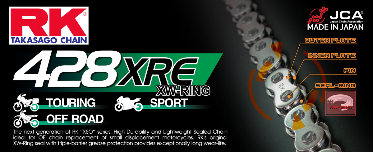 RK Japan RK 428XRE XW-ringchain +CL (Connect.link)