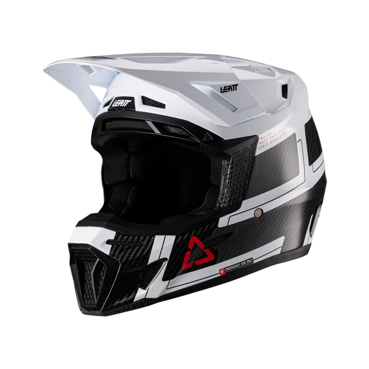 Leatt Motocrosshjelm 9.5 V26 Karbon/Hvit