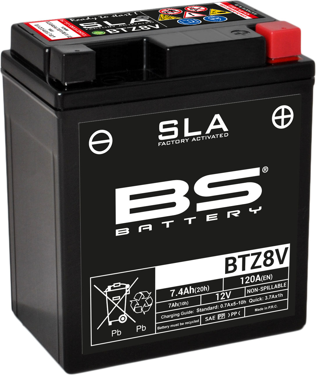 BS Battery BS Batteri BTZ8V (FA) SLA - Sealed & Activated