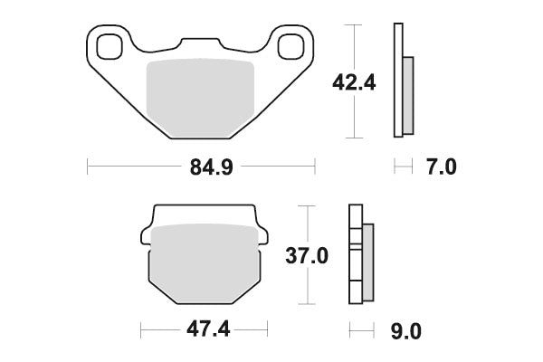 SBS Brakepads Karbon Silver
