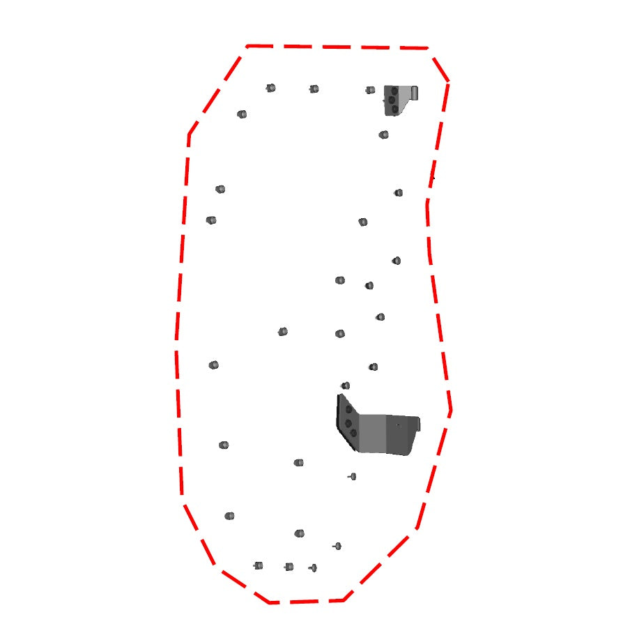 DFK Door hinge + door fastener kit Left Polaris Ranger 570 Midsize 2022->