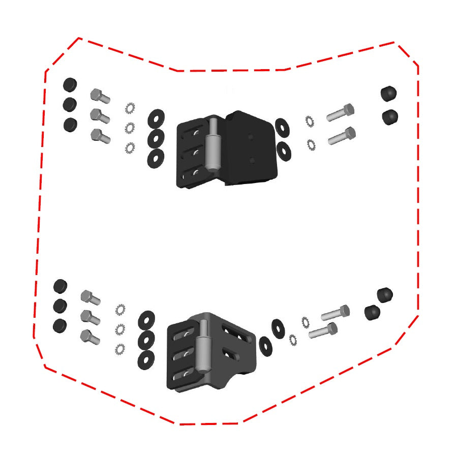 DFK Left Door hinges Can-Am Traxter 2024-