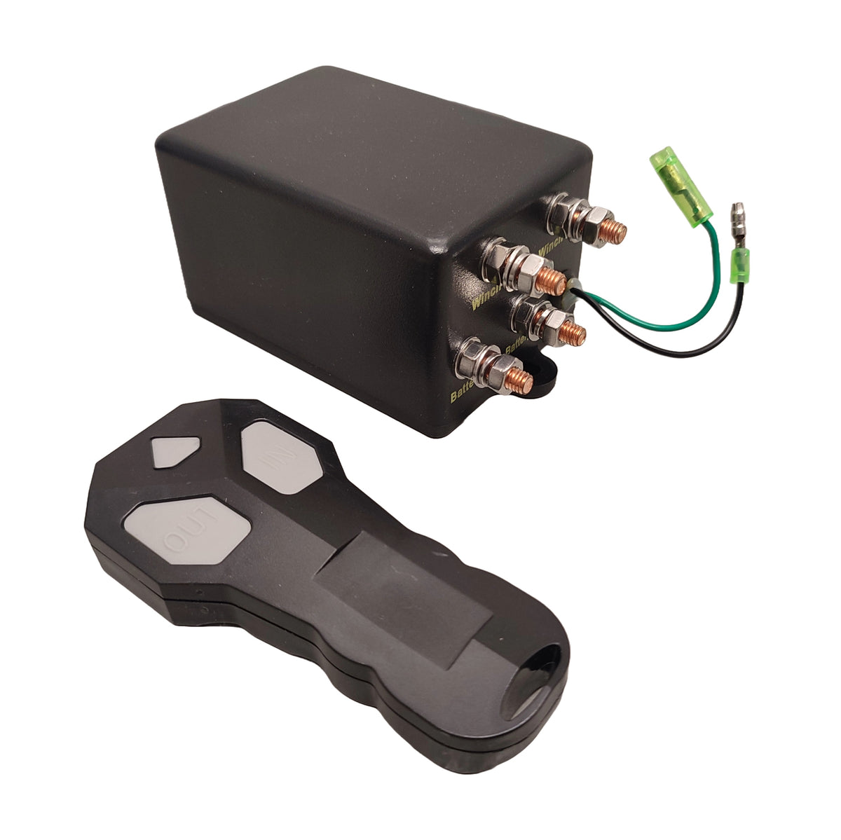 Bronco Winch relay/remote control set Gen. II older model w. cables (77-14000)