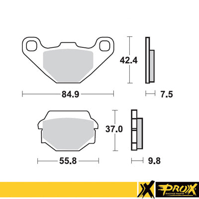 ProX bremseklosser foran Kawasaki KDX200 1989-92