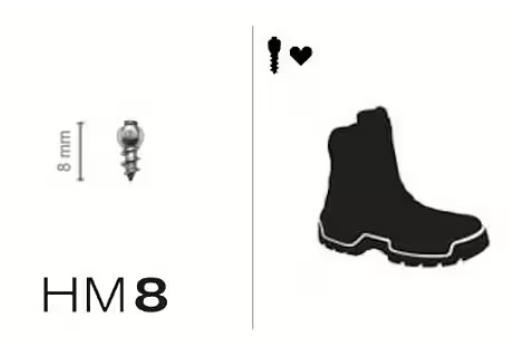 MaxiGrip Studs for shoes 8mm 24 pcs Incl installation tool