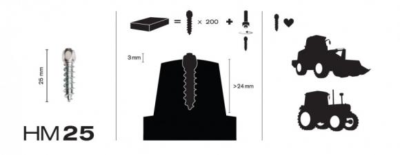 MaxiGrip Studs 25mm 150pcs inc installation tool
