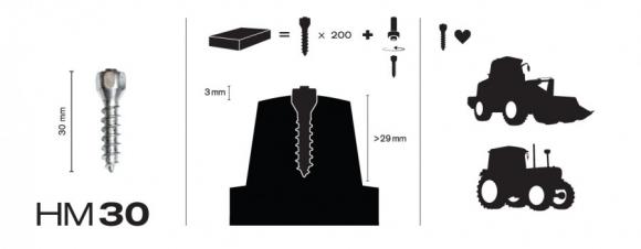 MaxiGrip Studs 150pcs. 30mm Inc installation tool