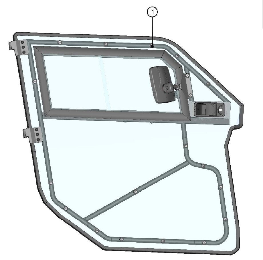 DFK Door panel Høyre Can-Am Maverick Trail