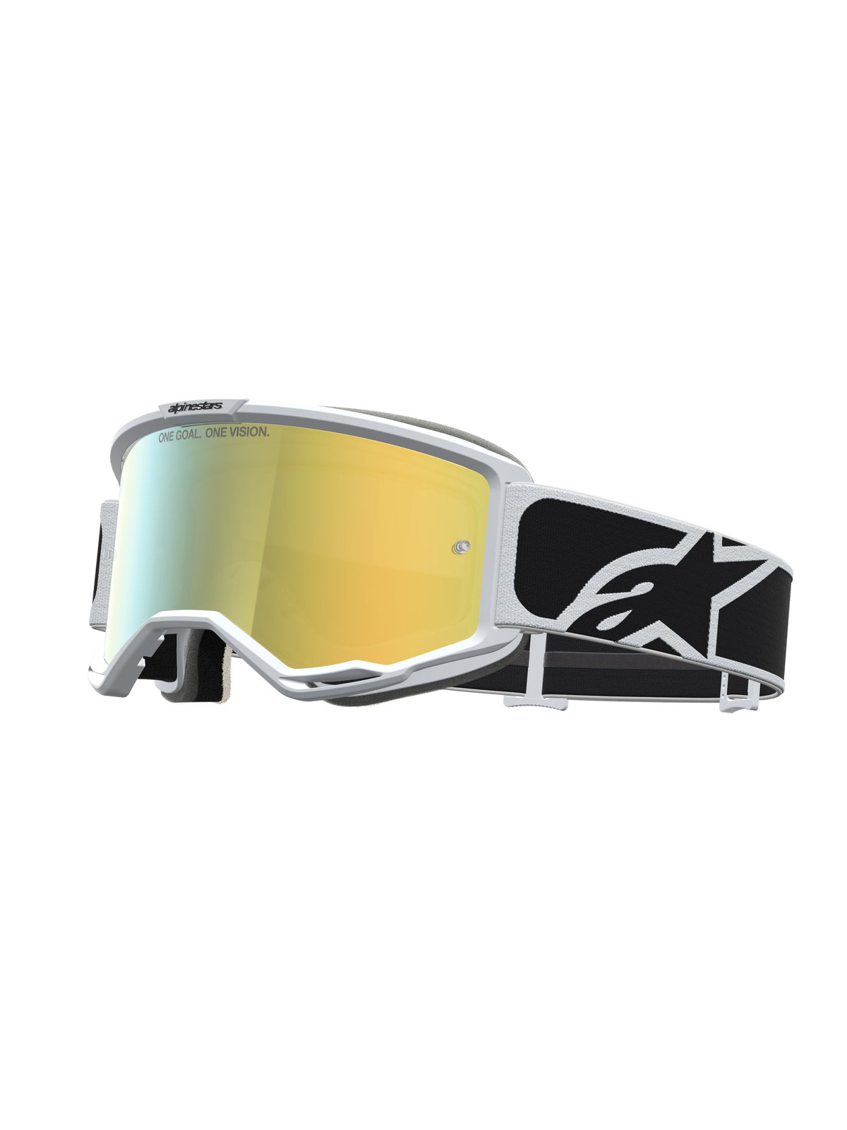 Alpinestars Crossbriller Vision 5 Rora Svart/Hvit Speil Gull