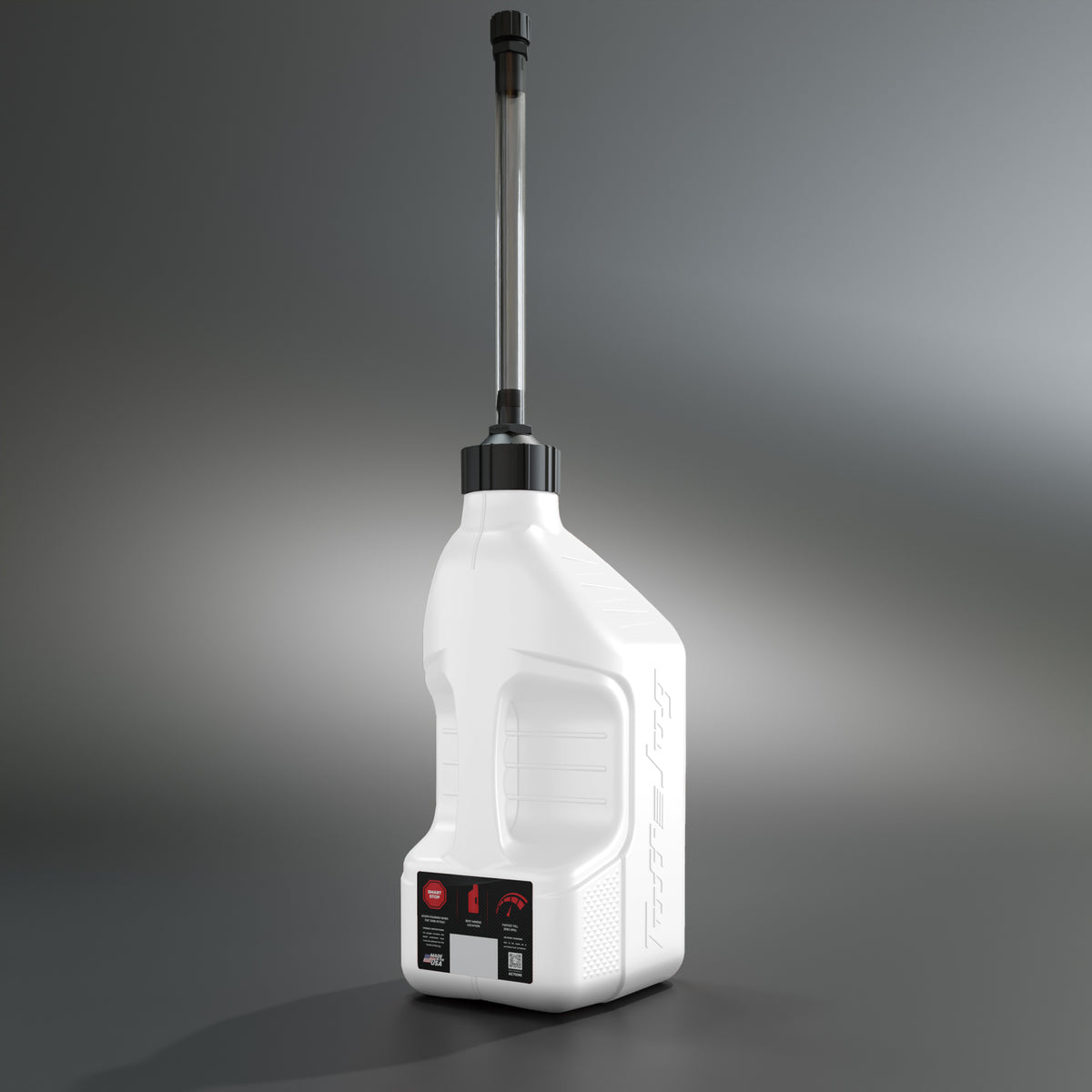 Tuff Jug Bensinkanne 10 L Hvit med standardkork og Auto-Stop-tut (GEN 3)