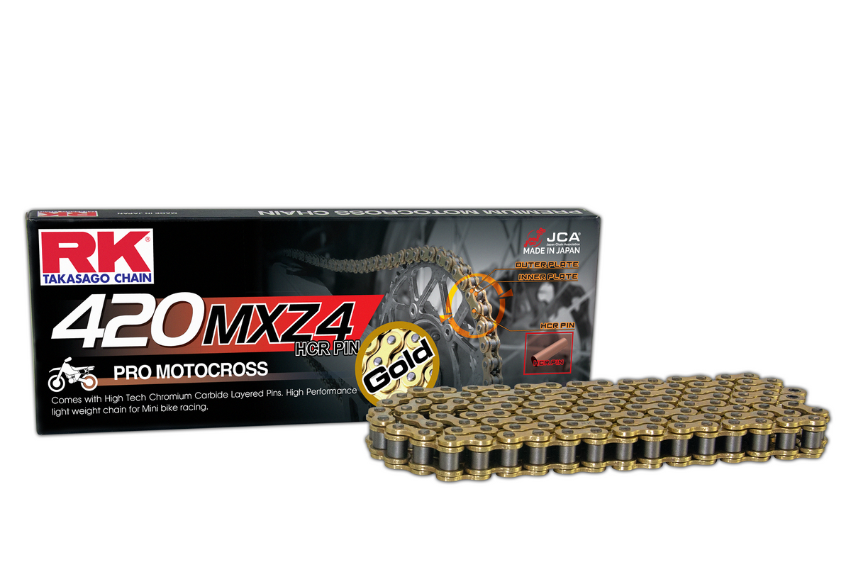 RK Japan RK GB420MXZ4 Offroad Pro Kjede Gull +CL (Connect.link)