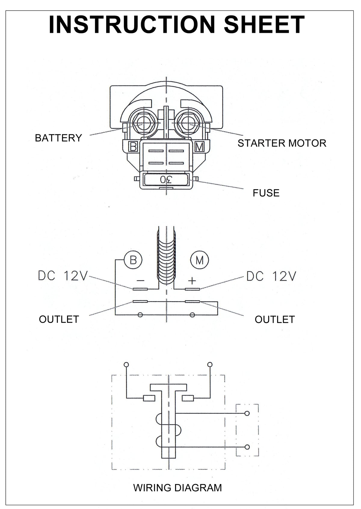 Hyper Sixty5 Starter relay 12v30a