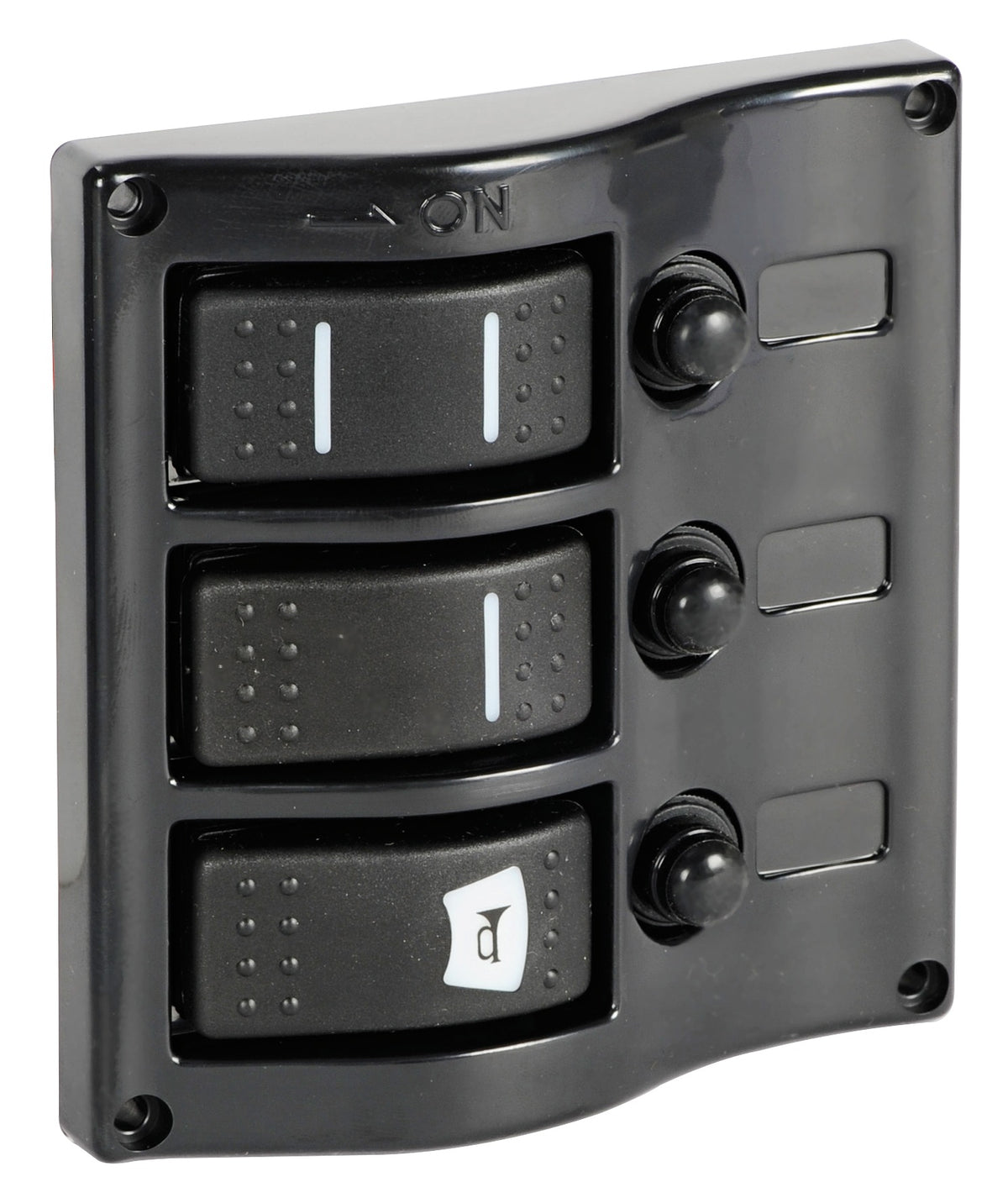 Osculati 3-switch panel graphite