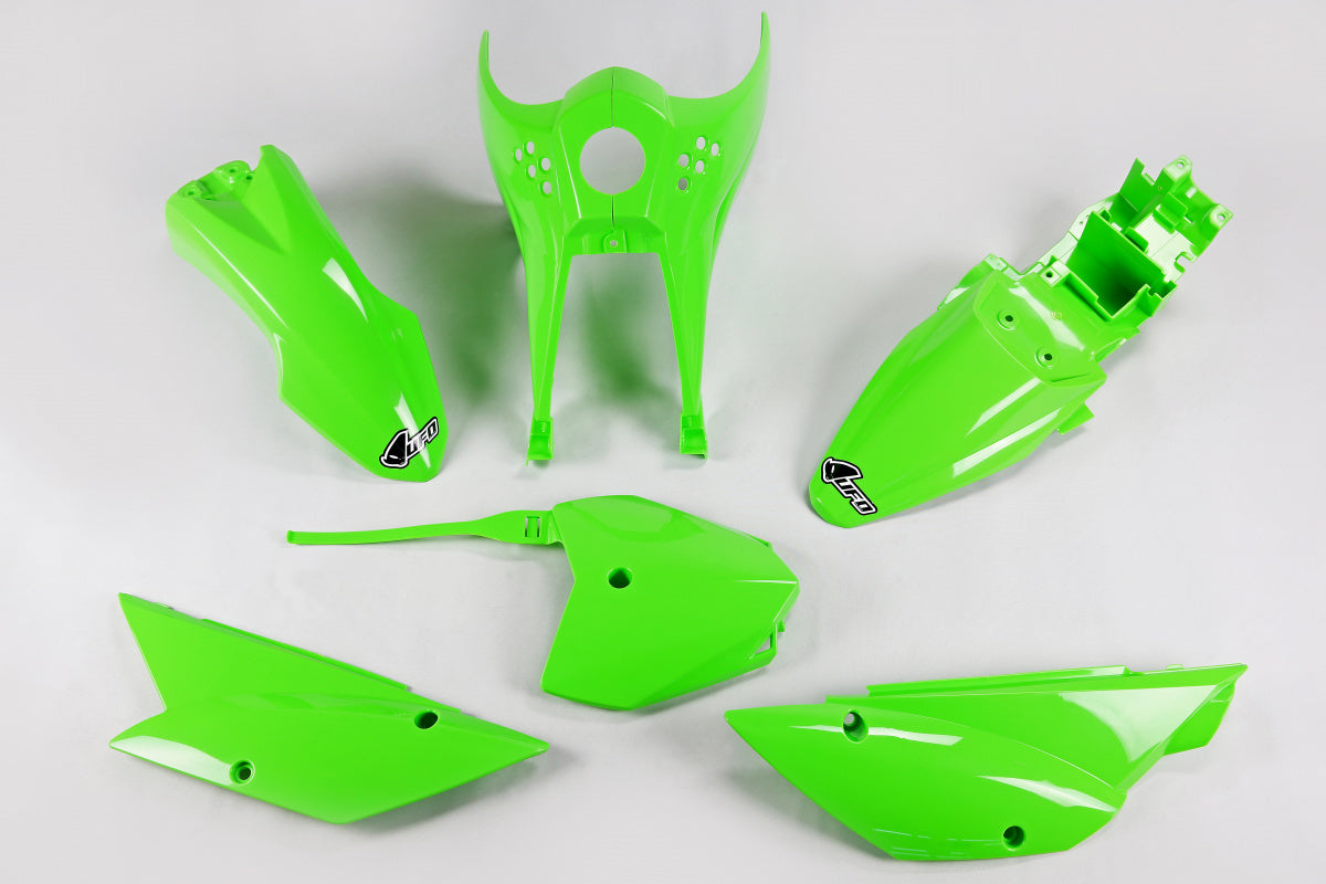 UFO Plastic Sett 5-parts Grønn 026 KLX110 2010-