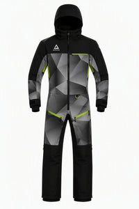 AMOQ Concept Monodress Fôret Sort/Grå/Hivis Gul L – bilde 1