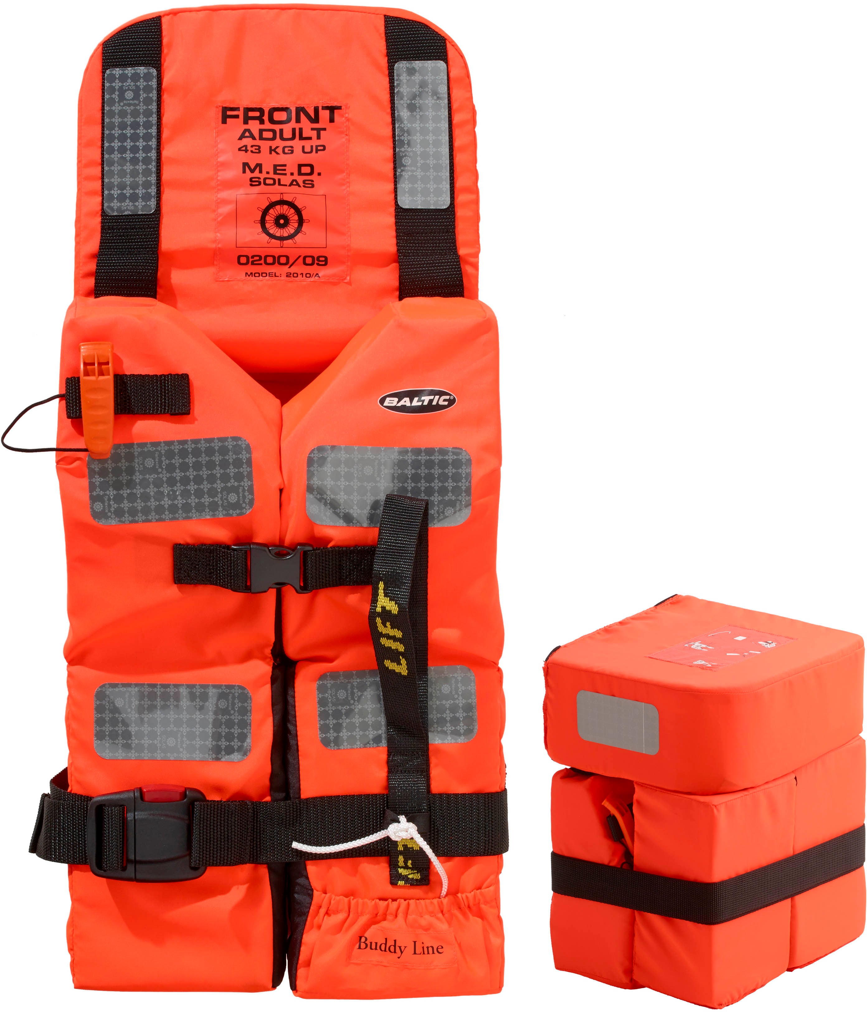 Baltic 2010 M.E.D./SOLAS lifejacket orange Adult 43+kg