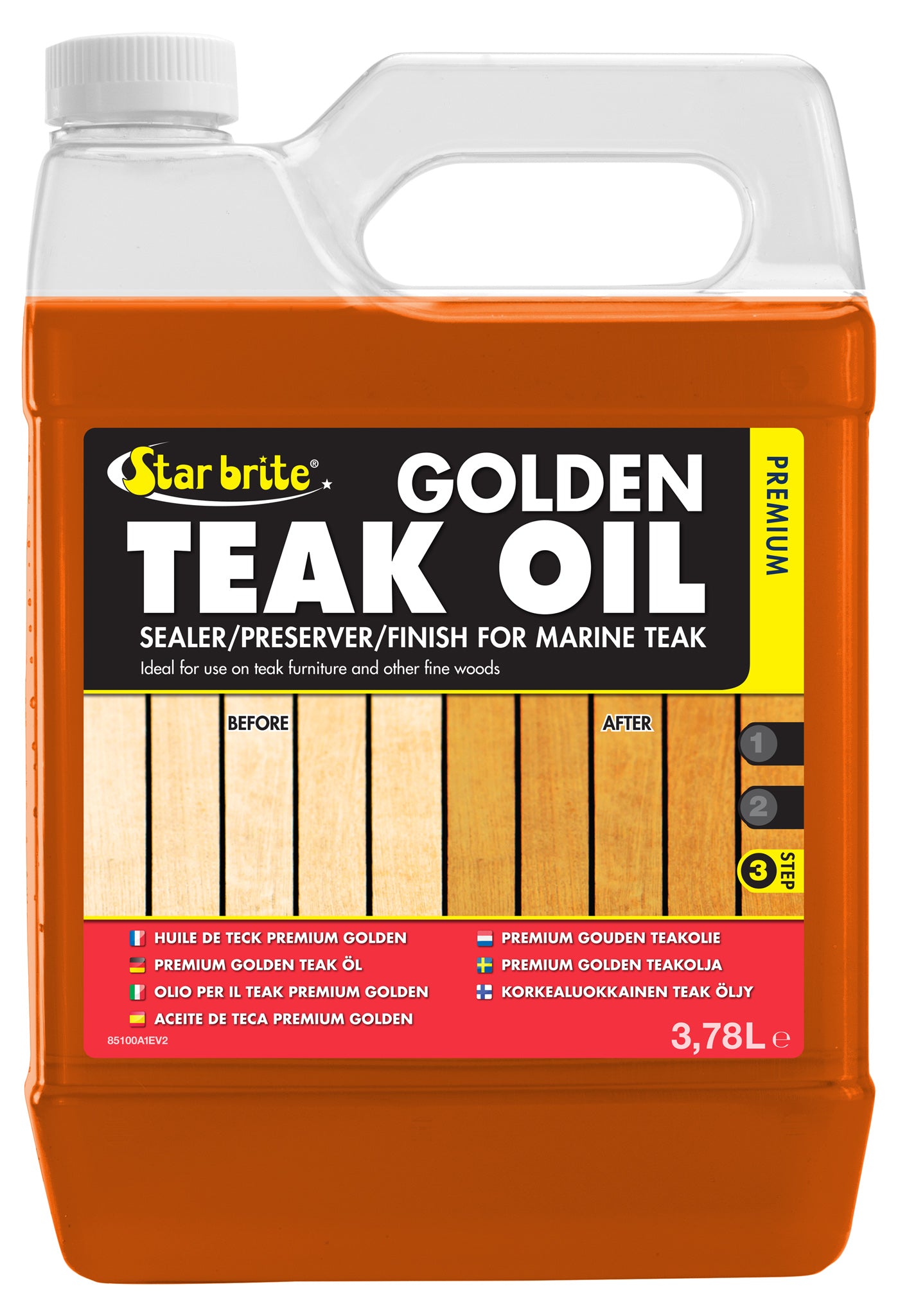 Star brite Premium Golden Teak Oil - Step 3 3,78L
