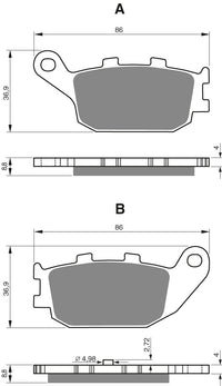 Goldfren Brake Pads 155 Ceramic Karbon AD – bilde 1