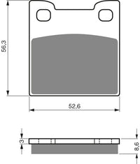 Goldfren Brake Pads 129 Ceramic Karbon AD – bilde 1