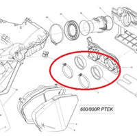 Sno-X Air intake adapter Ski-Doo 600/800 Ptek – bilde 1