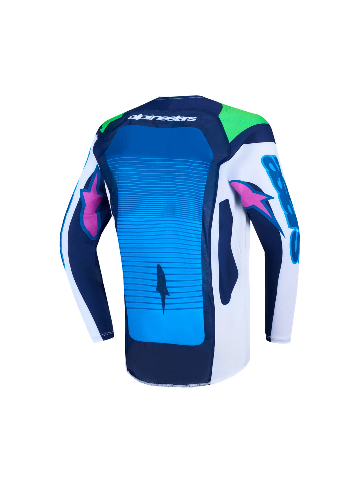 Alpinestars Trøye Junior Supertech Maven Hvit/Blå/Grønn Fluo