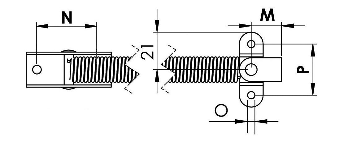 Osculati SS hatch stay 260mm B