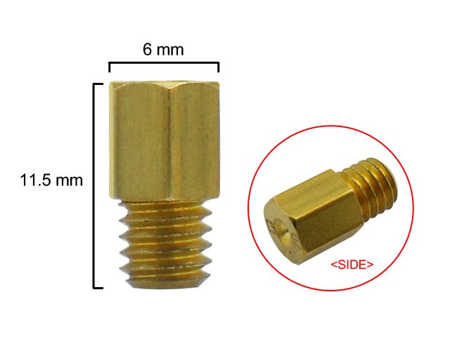 Main Jet # 150 , Hex, Fits: Mikuni