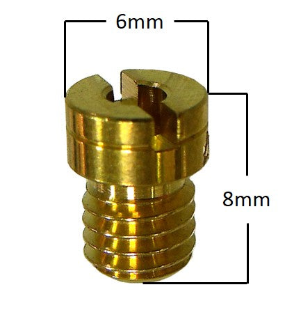Main Jet, # 100 , Round small, M5, Fits: Keihin
