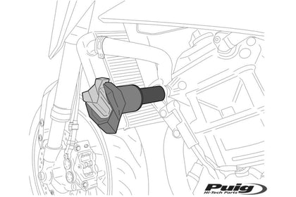 Puig Crash Pads R19 Honda CBR 600RR C/Svart