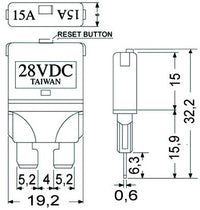 Osculati blade fuse resttable 10A 5pcs/pack – bilde 1