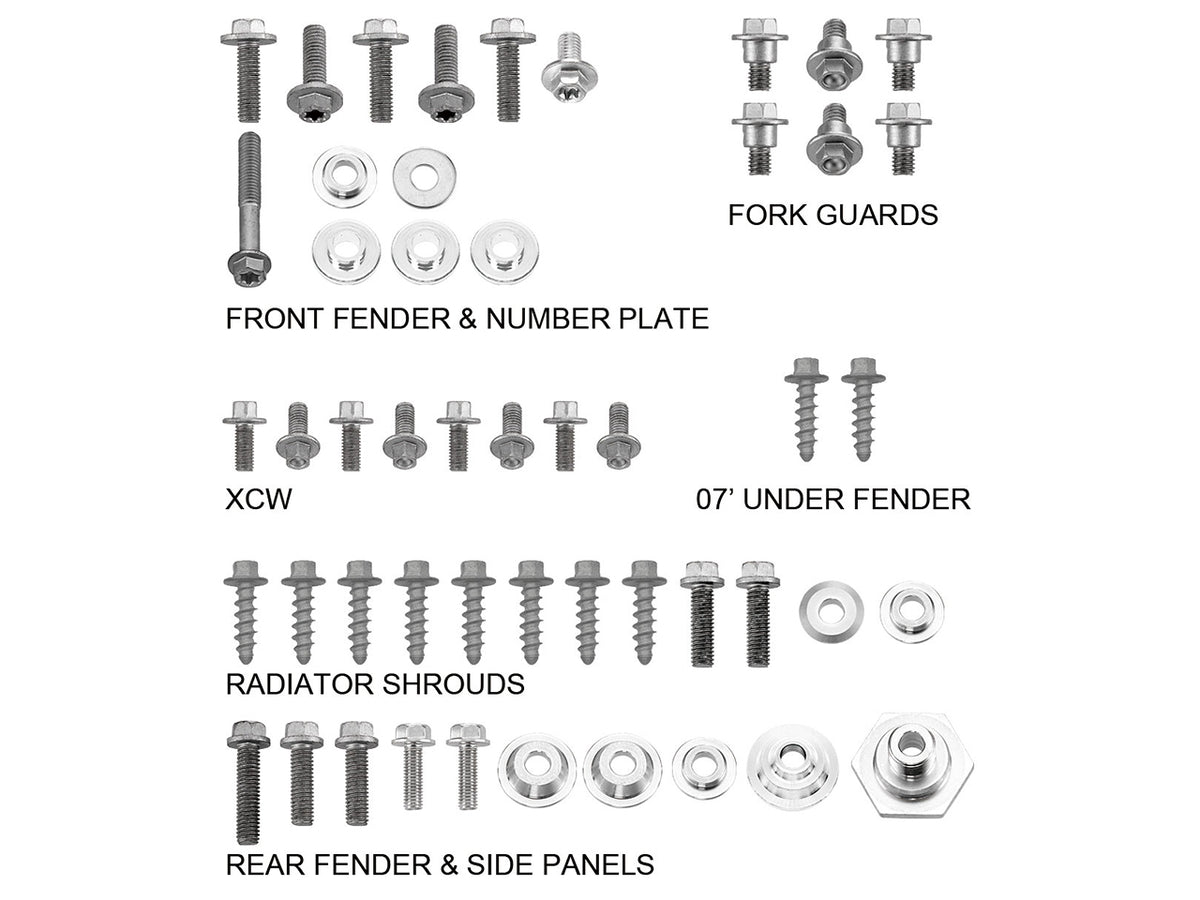 Sixty5 Body Panel Hardware Pack KTM