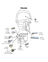 EMP Anode Alu Trim Tab Honda/Yamaha 20-50HP – bilde 2