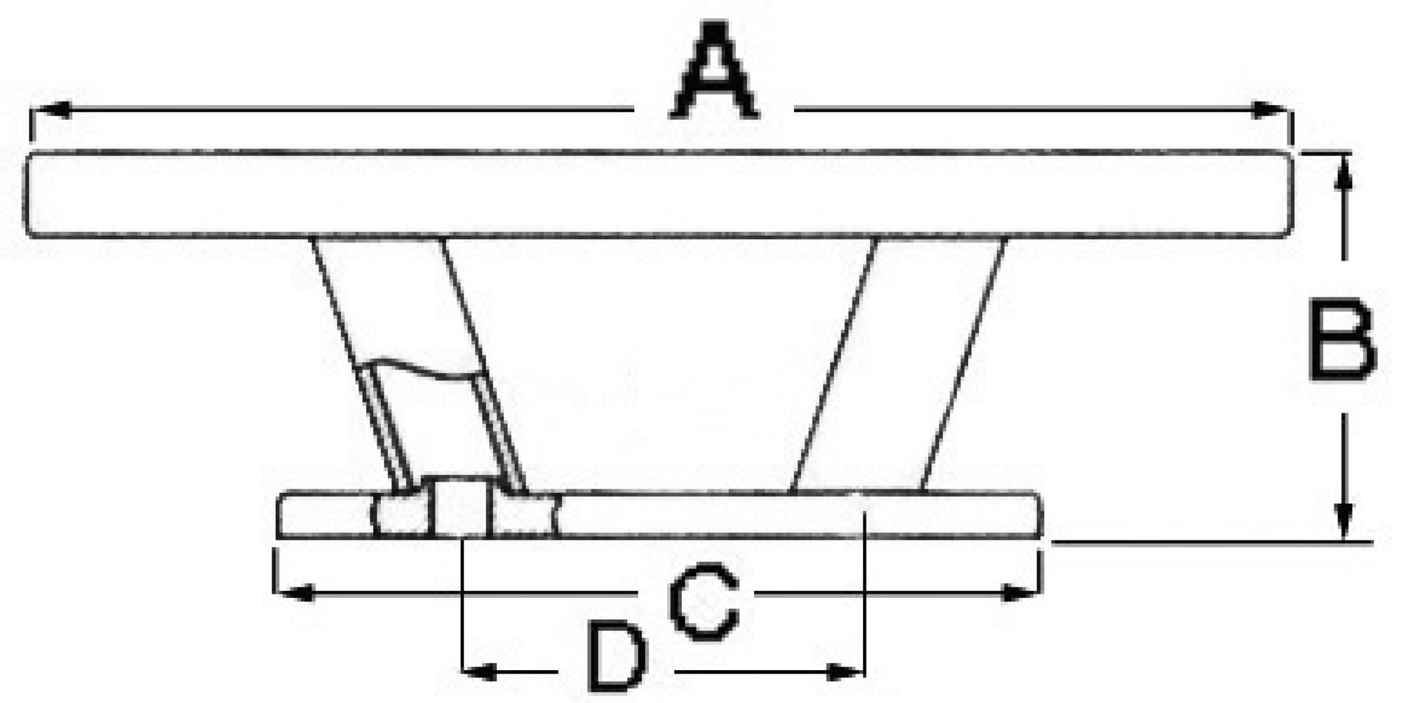 Osculati Nordik Black Line cleat 205mm