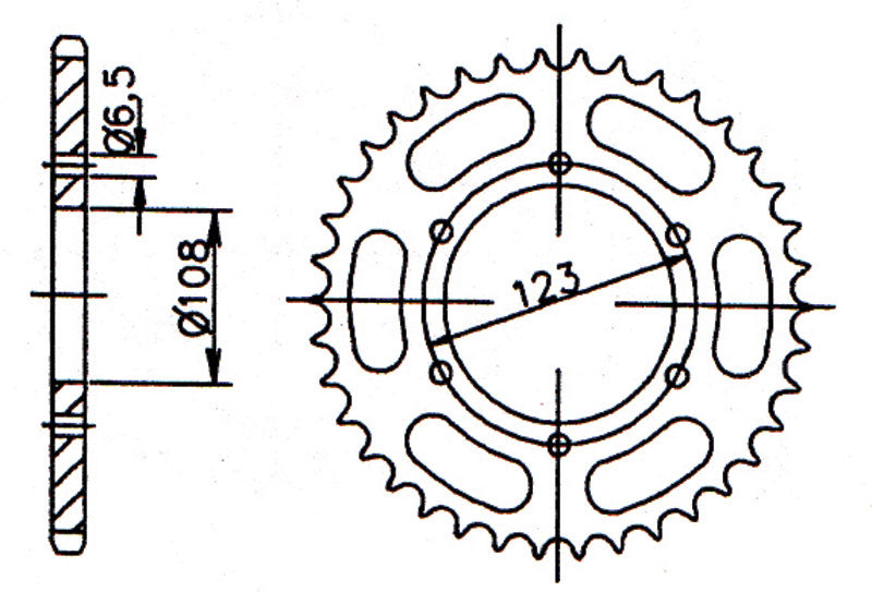 Forte Bak sprocket, 58 teeth (420), Ø108mm, Aprilia 14-, Derbi 11-
