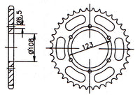 Forte Bak sprocket, 58 teeth (420), Ø108mm, Aprilia 14-, Derbi 11- – bilde 1