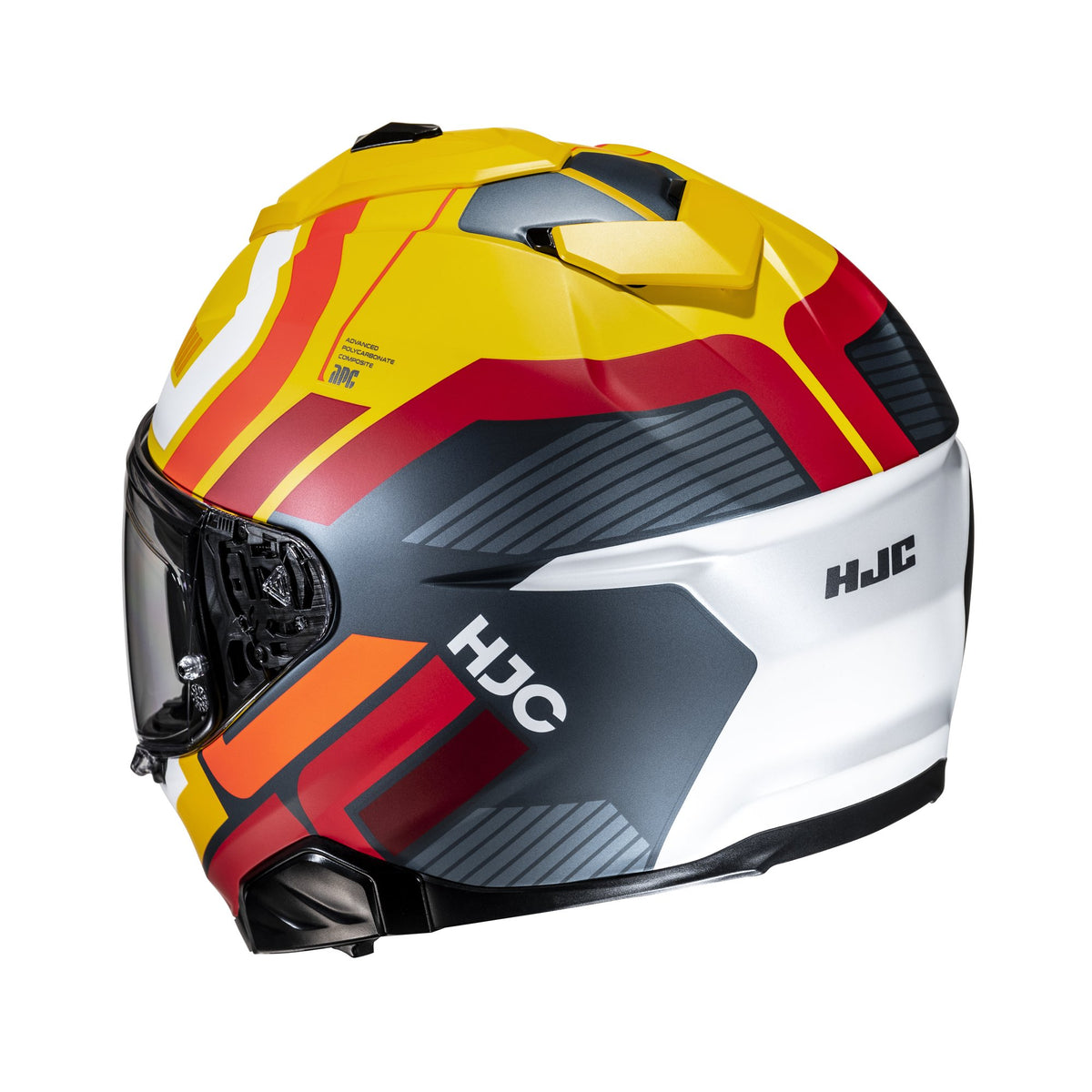 HJC Hjelm i71 Viz Gul/Grå/Rød MC3SF