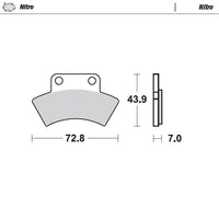 Moto-Master Brakepads Polaris rear: Scrambler/Sportsman 500 <1997 Scrambler 4 – bilde 1