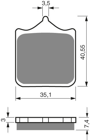 Goldfren Brake Pads 177 Ceramic Karbon S3 1PAIR = 4SMALL