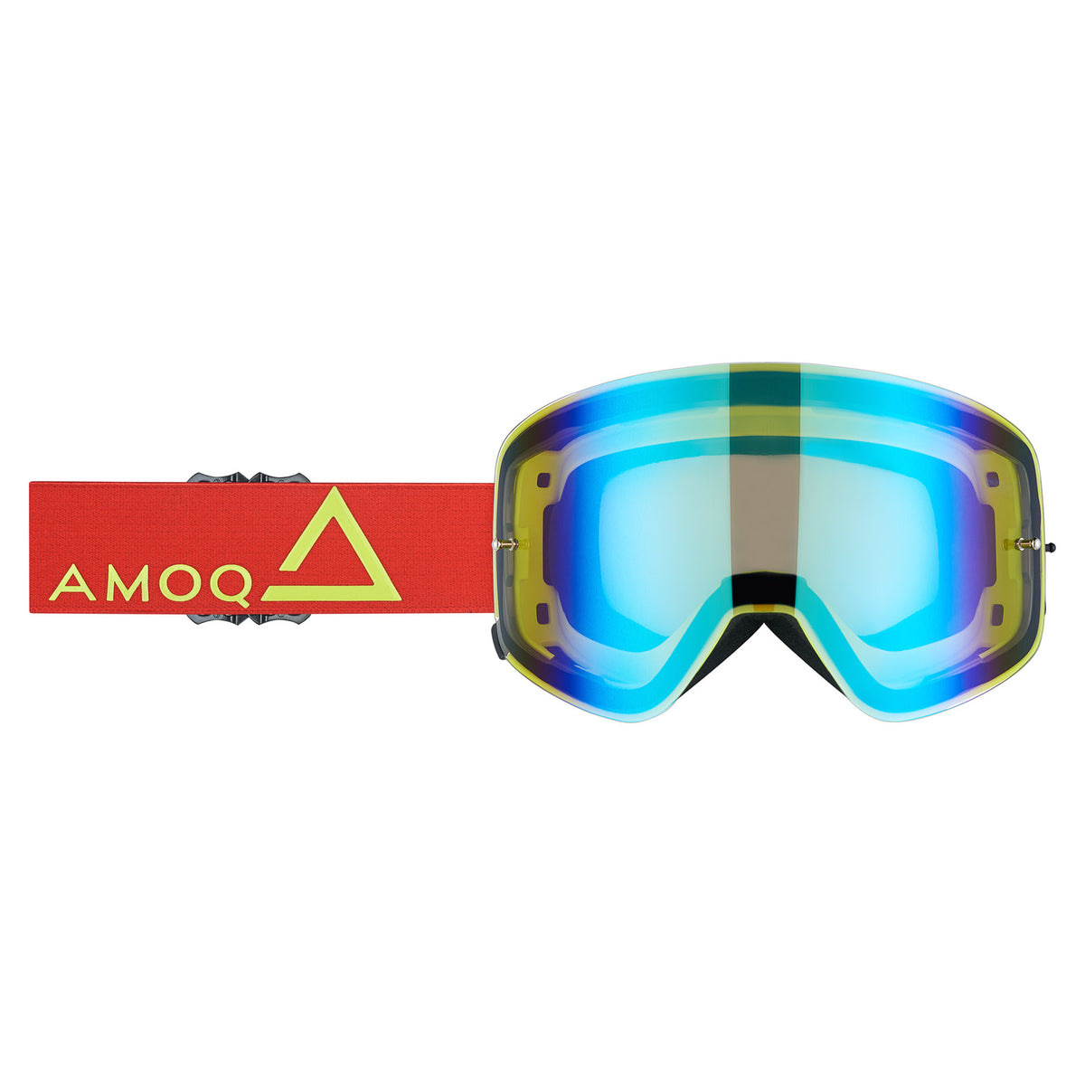 AMOQ MX Goggles Vision Magnetic Red-HiVis - Gull Speil