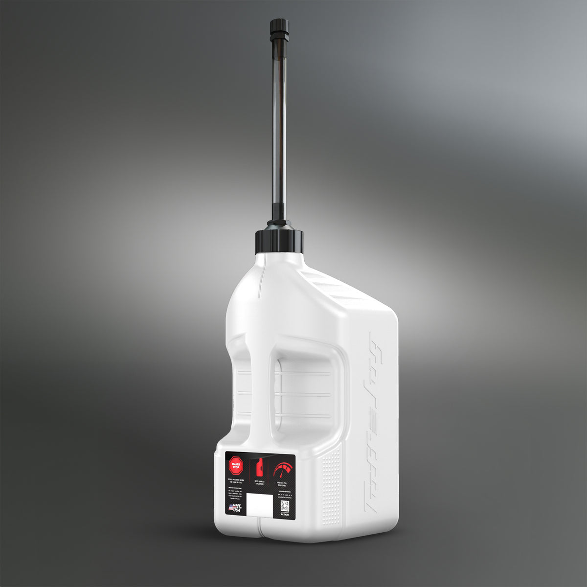 Tuff Jug Bensinkanne 20 L Hvit med standardkork og Auto-Stop-tut (GEN 3)