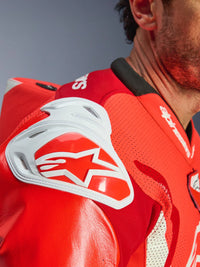 Alpinestars Skinn suite 1-pcs GP Tech v5 Fluo Rød/Hvit – bilde 2