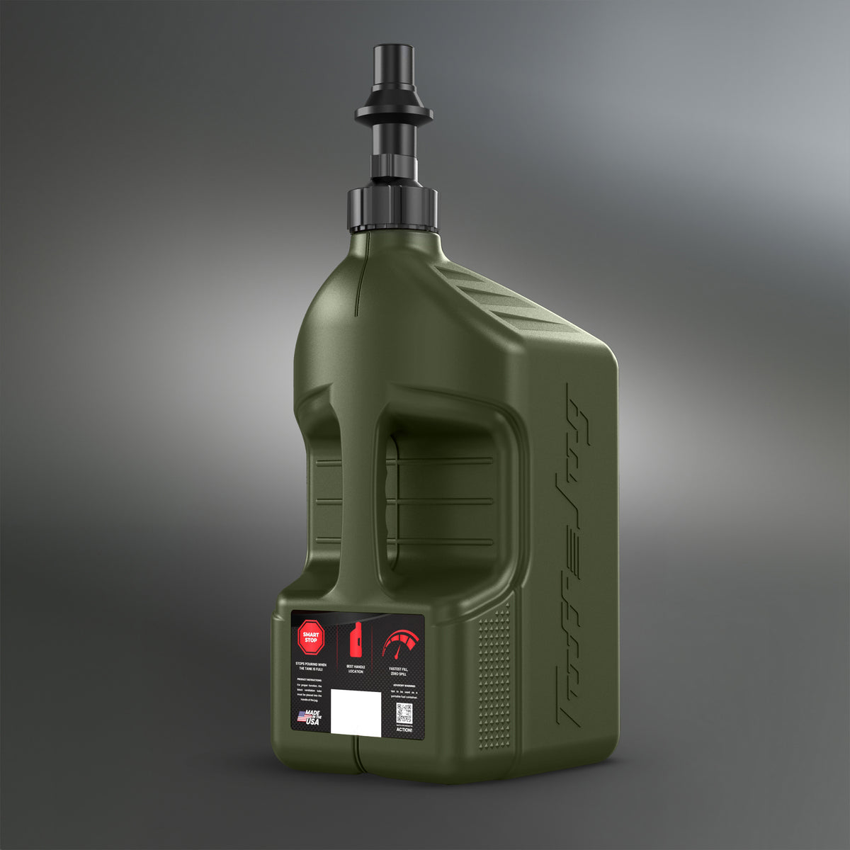 Tuff Jug Bensinkanne 20 L Skogsgrønn med sort Ripper Cap (GEN 3)