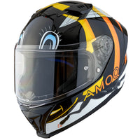 AMOQ Hjelm FI100 Bee Glanset Svart JNR – bilde 2