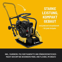 Güde Tyskland GRP 60E Platevibrator / Hoppetusse 61 kg - Inkl. Gummimatte og Hjul – bilde 4