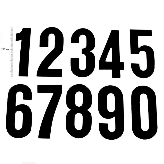 TMV Digits 200mm Svart '8' (20pcs)