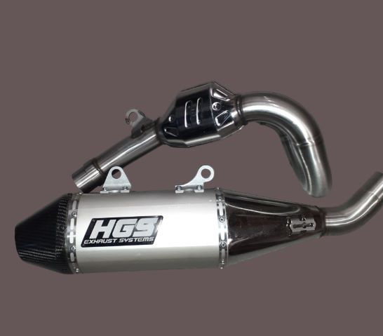 HGS Eksos system 4T Komplett Sett KTM450SX-F FC450 MC450F 23-.. Grå Karbon